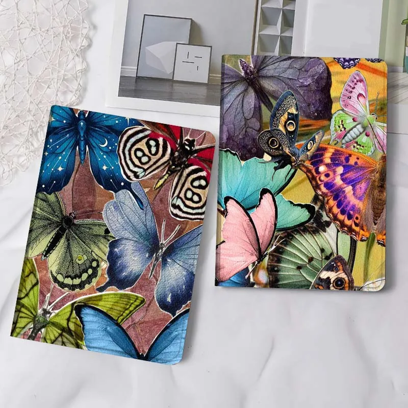 

Colorful Cartoon Butterfly Tablet Case For Samsung Tab Galaxy S6 S11 A A7 A8 A9 A11 10.1 10.4 10.5 Plus Lite Gift