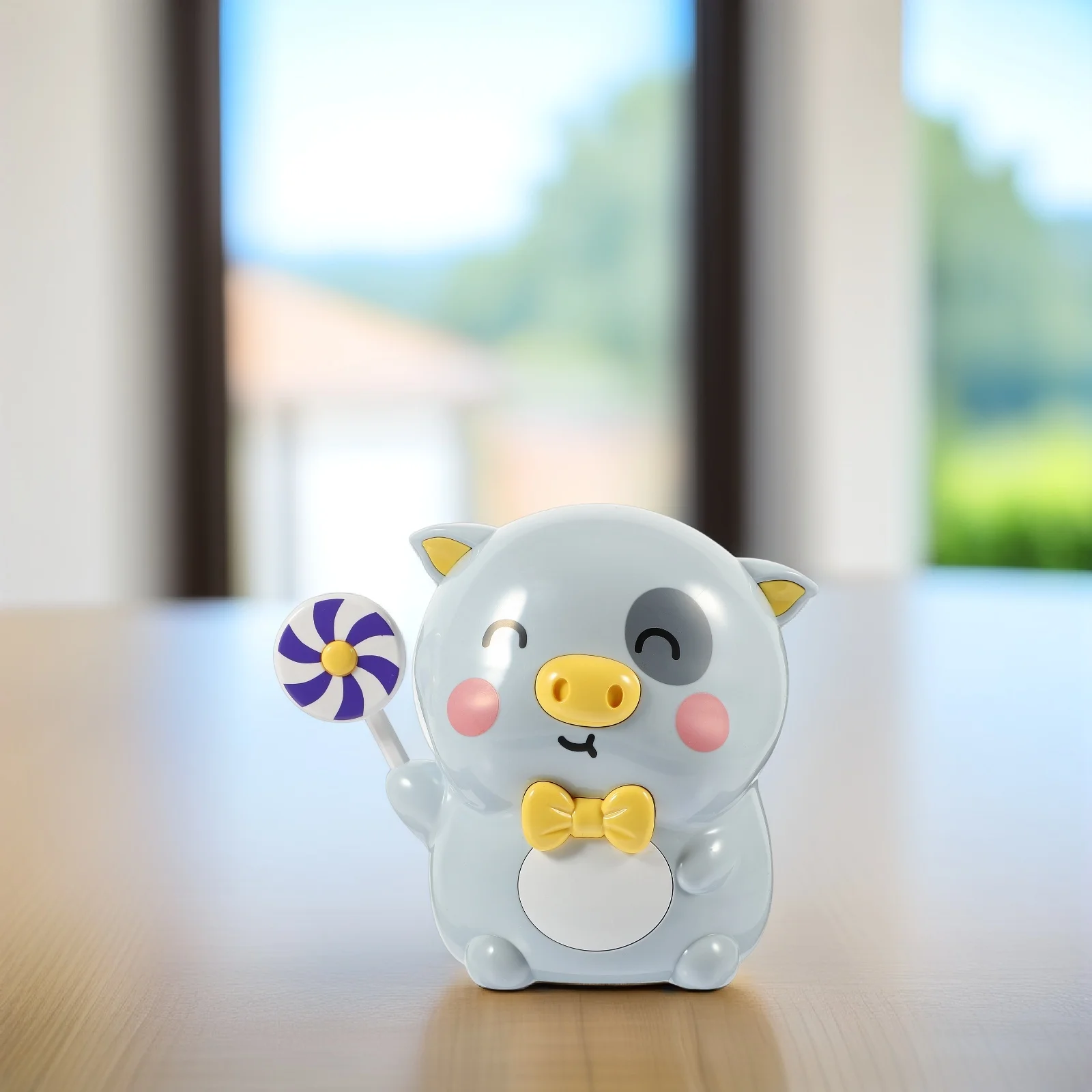 1pc Schattige Mooie Abs Cartoon Varken Munt Bank Lollipop Sleutel Geldbesparende Pot Desktop Decoratie Voor Kinderen Verjaardag Kerstcadeau