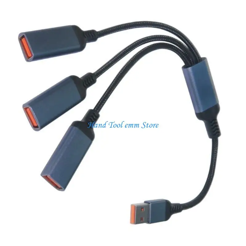 H37F USB2.0 Power 1 ذكر إلى 3 تمديد تمديد الكابلات متعددة الإناث لمحرك أقراص فلاش والمزيد