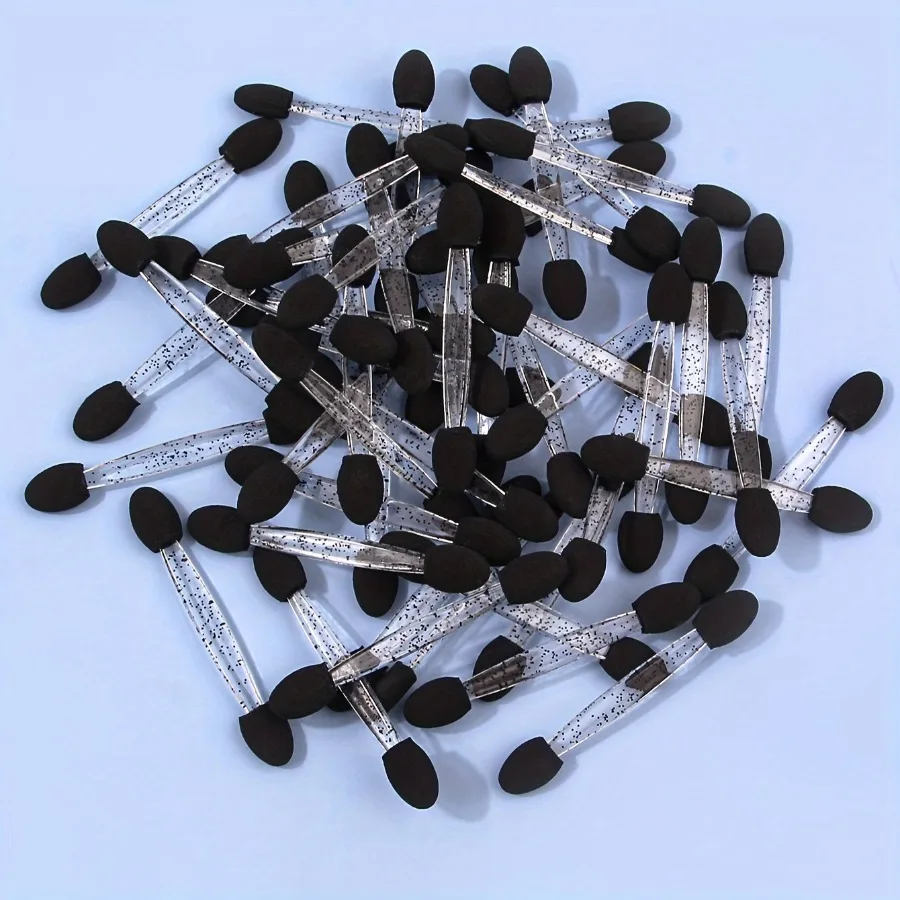 30pcs Dual-Ended Nail Art Sponge Sticks, Multifunctional Double Headed Eyeshadow Brushes, Nail Powder Applicator