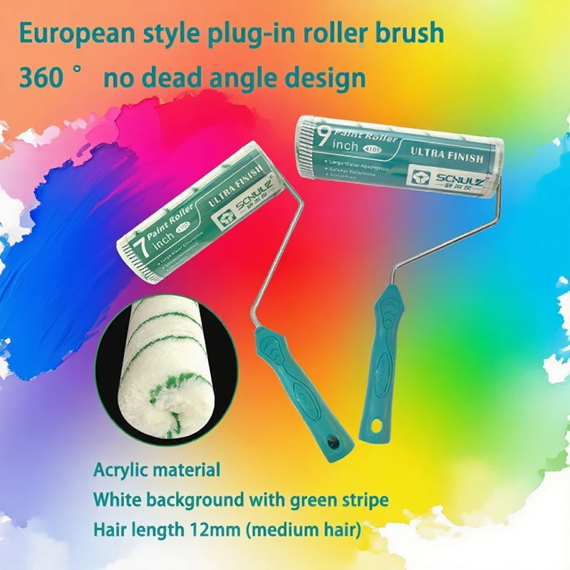 European Style Plug-in Roller Brush With No Dead Corners Design Made Of Acrylic Material Tools For Decoration Painting Latex