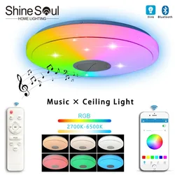 LED APP Bluetooth Music Ceiling Light Circular RGB Dimming Remote Control Intelligent Bedroom Living Room Home Lighting