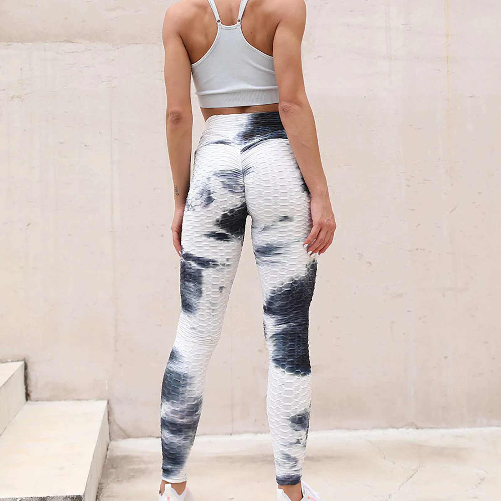 0 Women\'S Ink Yoga Tie-Dye Pants Slim And Hip Lifting Exercise Bottom Pants Traf Official Store женская одежда 한국인 리뷰 많은 옷