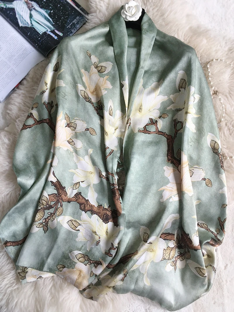 elegant-double-layer-silk-scarf-with-button-chinese-style-long-ladies-shawl-versatile-wrap-scarf-floral-print-decor
