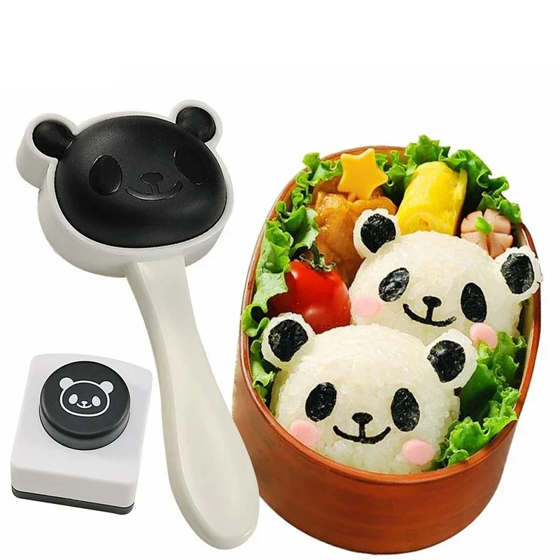 Panda rice ball mold set / sushi roll up white curtain sushi tool set kitchen rice mold set onigiri  bento mold sushi  onigiri