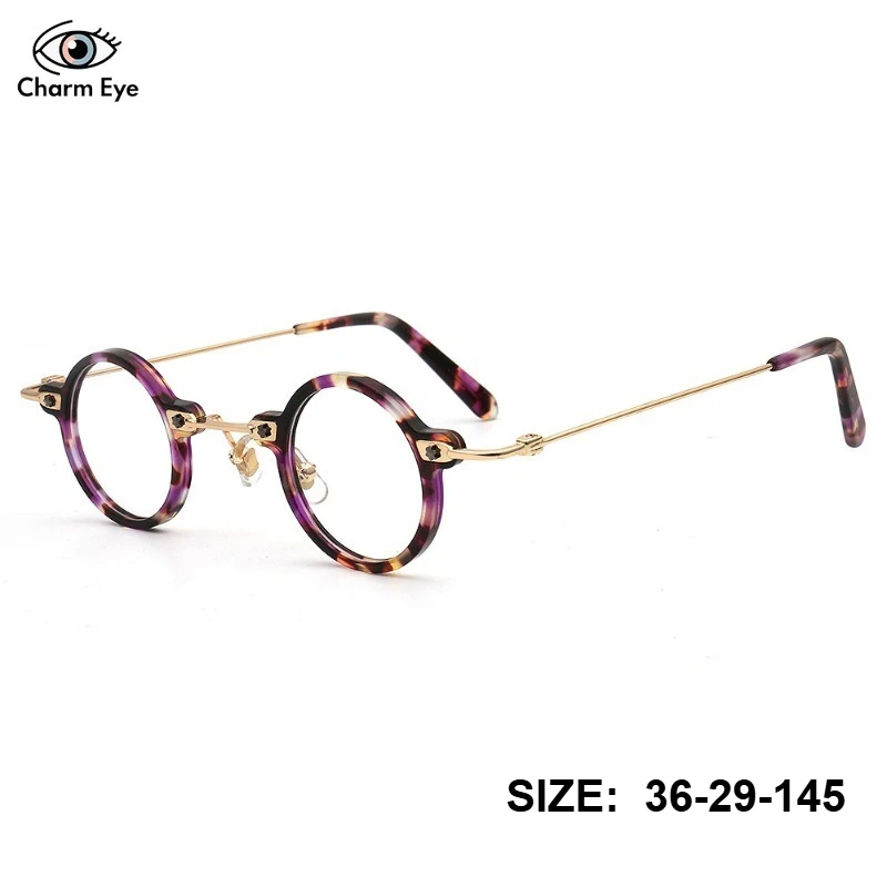 

Новые круглые женские очки в модном ретро-стиле, цветная оправа из ацетата и металла, подходят для установки линз по рецепту (для мужчин и женщин)