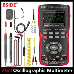 Multimètre d'oscilloscope numérique professionnel ZT-702S, taux d'échantillonnage en temps réel 48MSa/s, True RMS 1000V, bande passante analogique, stockage de données