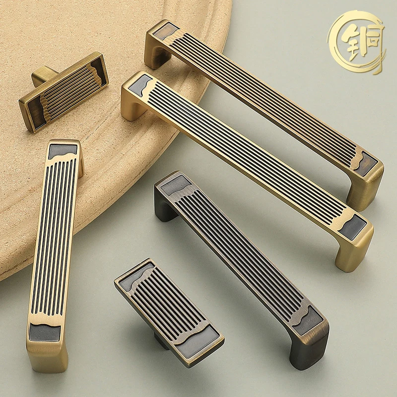 Vintage Messing Schranktürgriff, moderner minimalistischer Kleiderschrankgriff, Schuhschrank, Schubladenschrank, kleine Griffe für Möbel