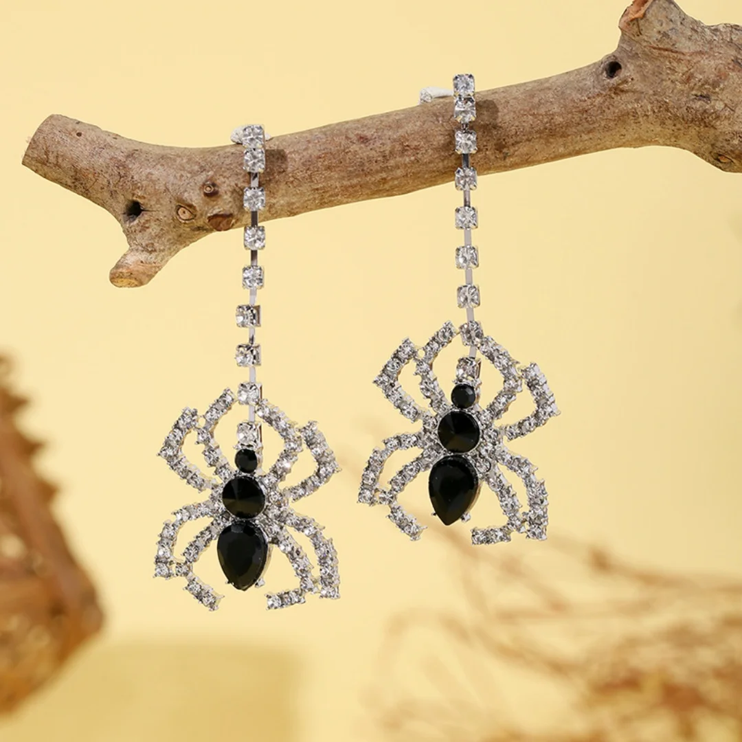 

DUTRIEUX Halloween Earrings For Women Girl Pumpkin Skeleton Spider Ghost Black Cat Jewelry Ear Cuff Accessories Ear Decorations