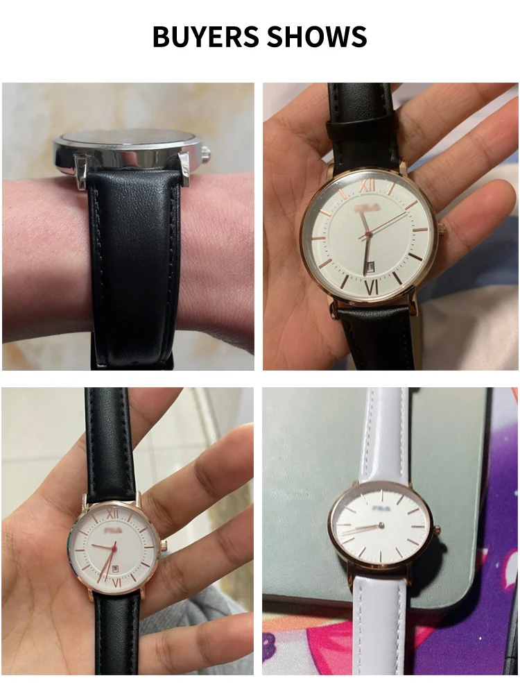 For Fila FLM38-793 737/FLL38-794 737 Men and Women Couple Genuine Leather Watch Band 18 20mm
