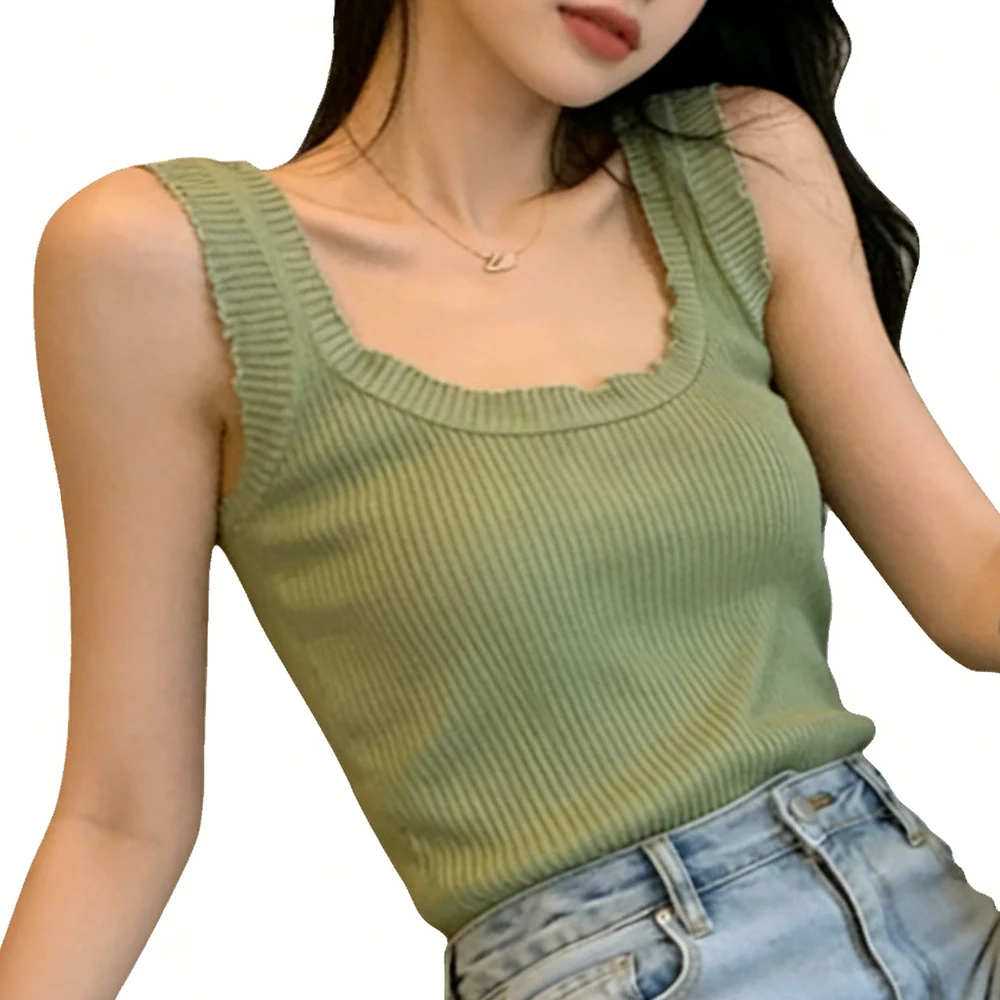 

Women's Inner Vest Suspender Tanks Top Solid Color Base Shirt Outer Top Chinese Women Underwear Hot Hot Lingerie Top With Cups
