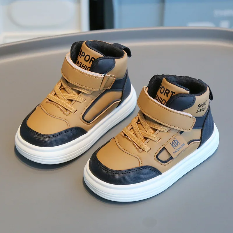 Trendy Kid Sneakers Non-slip Casual Shoes Boy Student Outdoor Sports Shoes Soft-soled Running Shoes Child Comfortable Breathable