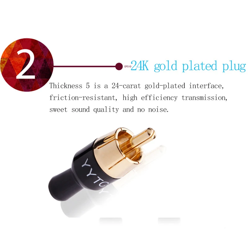 4PCS Copper RCA Plug Audio Cable Male Connector Adapter Connector Soldering Phono Male for 4mm Cable