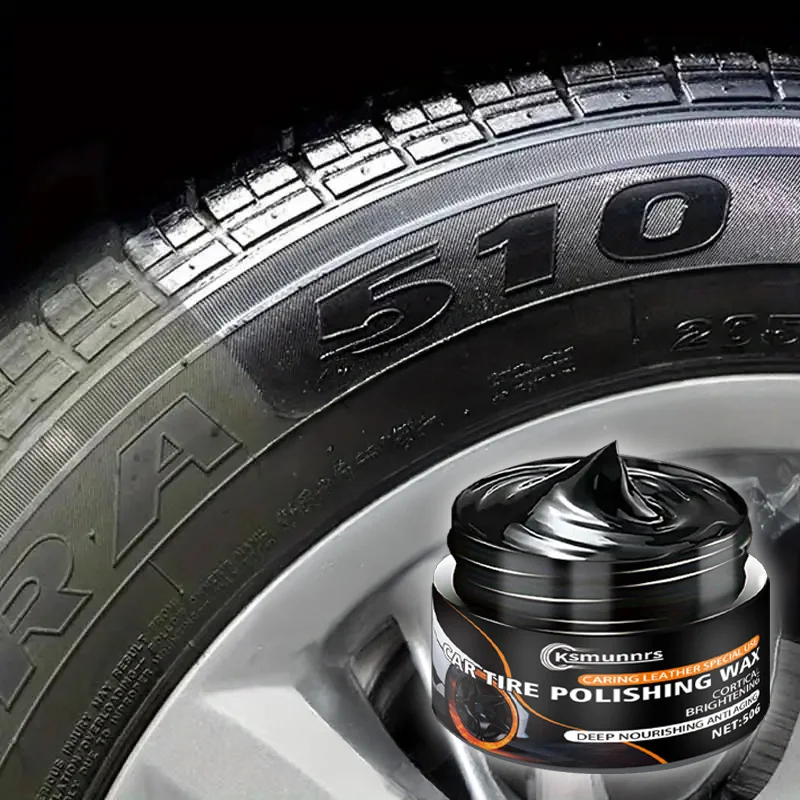 Universal Tire Wax: Sponge Kit Rubber Plastic Fade Protection Renewal