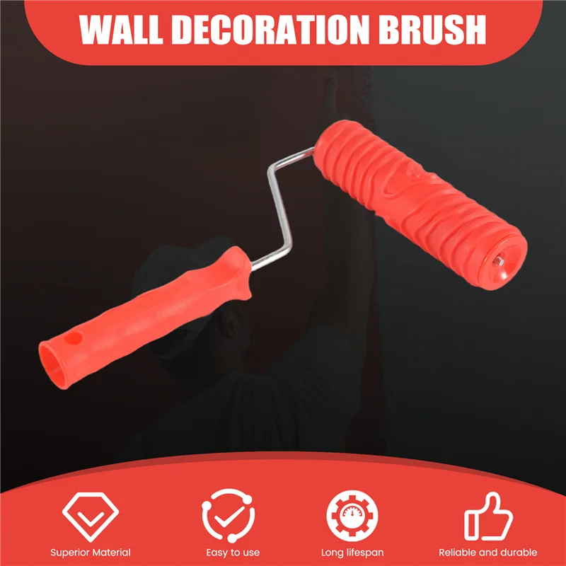 -AT37 Wood Grain Tools, 4Pcs Wood Grain Roller Painting Tools Texture Pattern With Handles Texture Tool Paint,For Wall Room