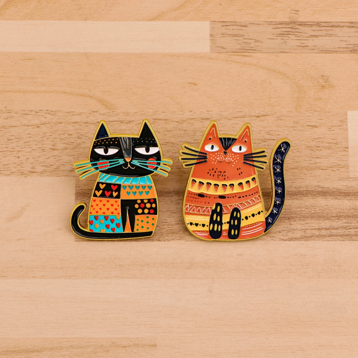 Flowers Enamel Pin Cartoon Cat Badge On Backpack Lapel Pins Cute Brooches for Jackets Cosplay Accessories Gift Toys view 3