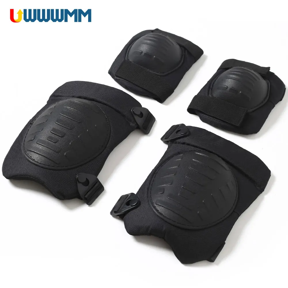 Tactical Combat Knee & Elbow Protective Pads for CS Paintball Game Cycling Safety Skateboarding Gear Skates Protection Guard Pad