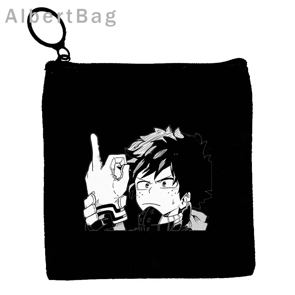僕のヒーローアカデミア-キャンバスコインウォレット,小さな財布,ジッパーポーチ,漫画のアニメーション,デク,ドクア,トアドロキ