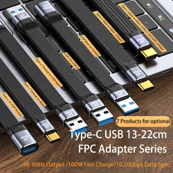 USB to Type C Cable PD 100W Thunderbolt 3 4K@60Hz Cable USB3.1/USB4.0 10/20Gbps Fast Charging Extension Cable Cord for Macbook