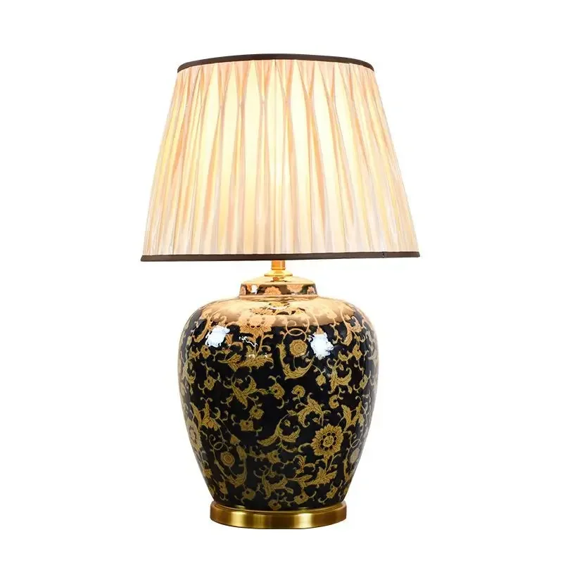 

Living room ceramic table lamp villa high-end custom ornament decorative table lamp hotel hall table lamp