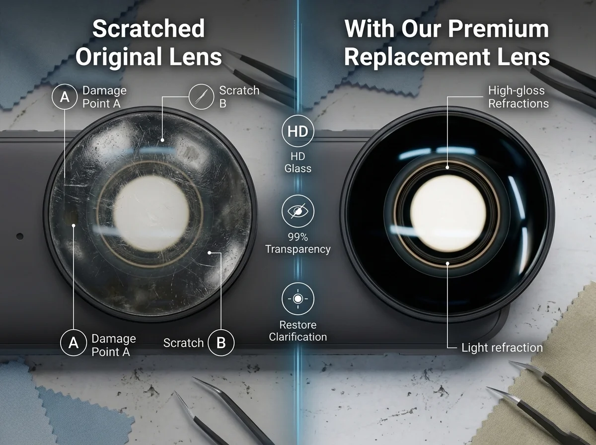 MORUS Ersatzlinse für Insta360 X3 Hochauflösendes Optisches Glas Action-Kamera-Zubehör – Detail 3