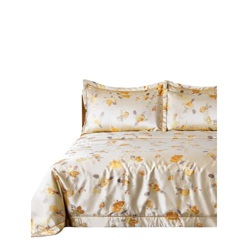 

Silk jacquard four-piece set, high-end mulberry silk silk bedding four-piece set