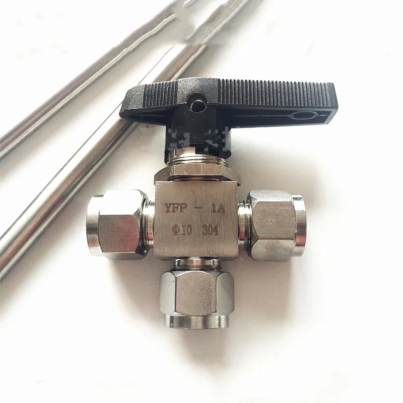 304 Ball Valve Perempuan Benang 4 6 8 10 12 14 16 Mm 1/8 