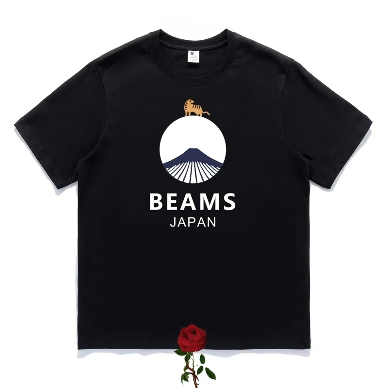 

High Quality Animal Mount Print Beams T-shirts Men Women Casual Round Neck Short Sleeve BEAMS JAPAN Top Tees