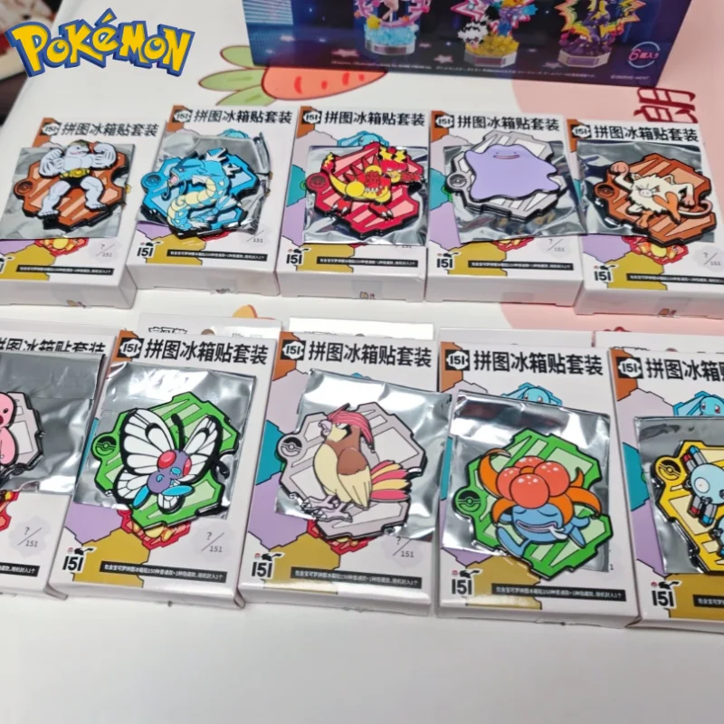 Original Pokémon 151 Kühlschrankmagnet-Set – Vereinfachte Chinesische Karten Mystery Box Spielzeug Sammelkarten Geschenk