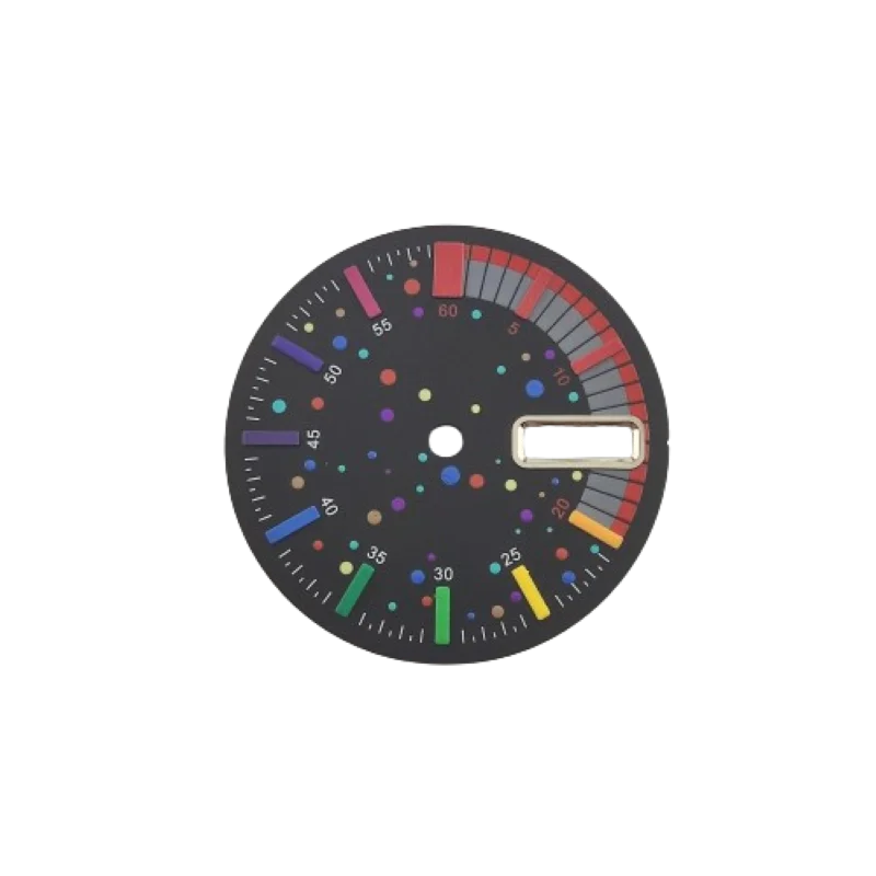 28.5mm New Rainbow Series Dual Calendar Watch Dial For NH34 NH35 NH36 Movement Custom LOGO Watch Modification Accessories