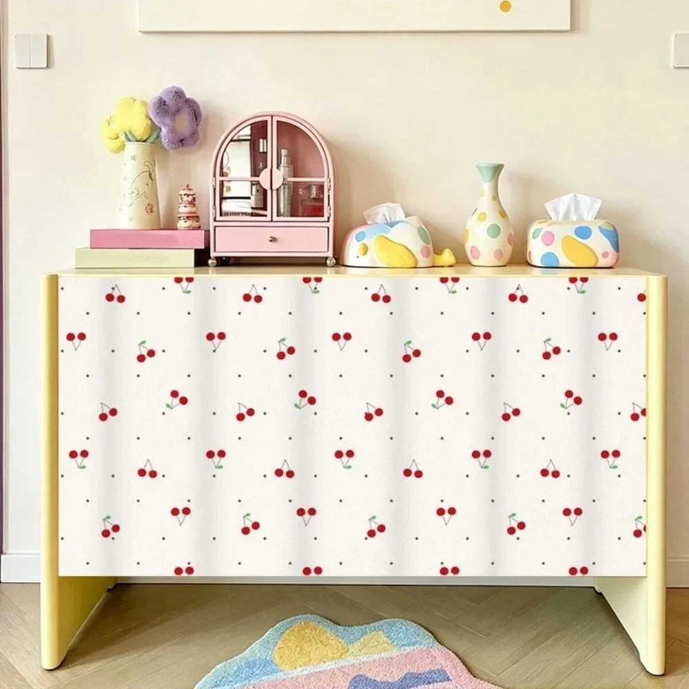 Dust-Proof Cabinet Cover Curtain Breathable Sunscreen Shoe Cabinet Curtain Fruit Pattern Wear-resistant Wardrobe Curtain