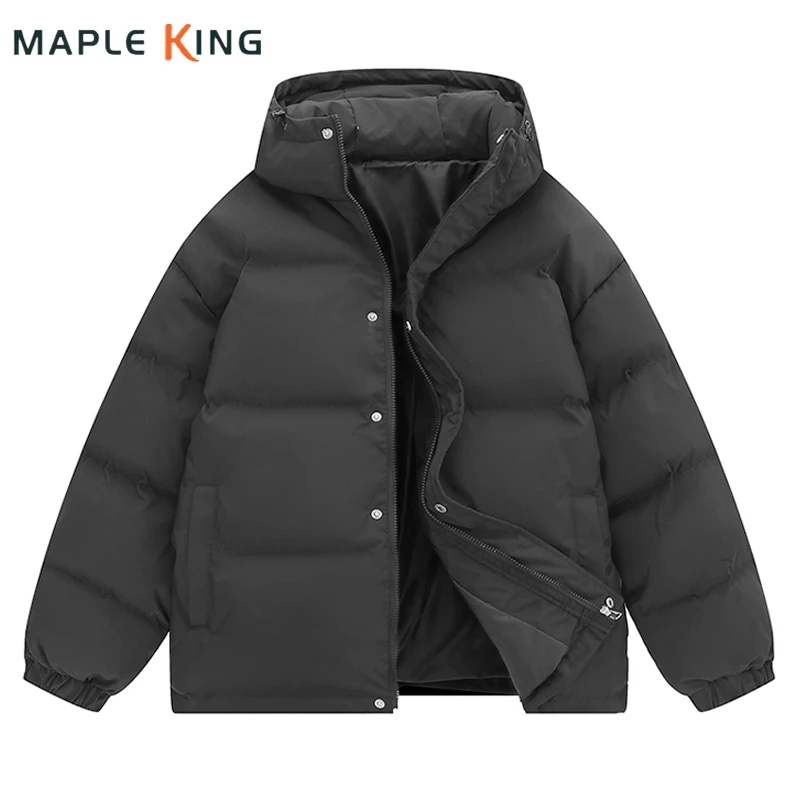 Koreanische Mode Herren Parka Jacke Luxus Designer Kleidung Baumwolle Gepolsterte Kapuze Jacke für Frauen Winter Verdicken Lose Warme Mantel