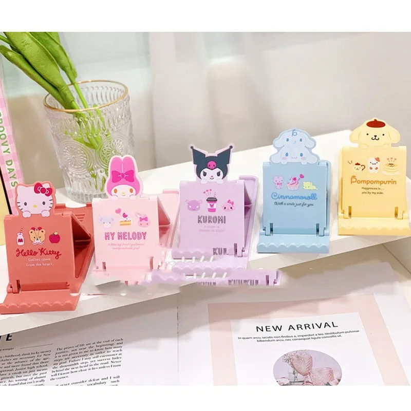 

Sanrio Hello Kitty Adjustable Phone Holder Creative Portable Universal Table Folding Plastic Phone Holder Tablet Computer Stand