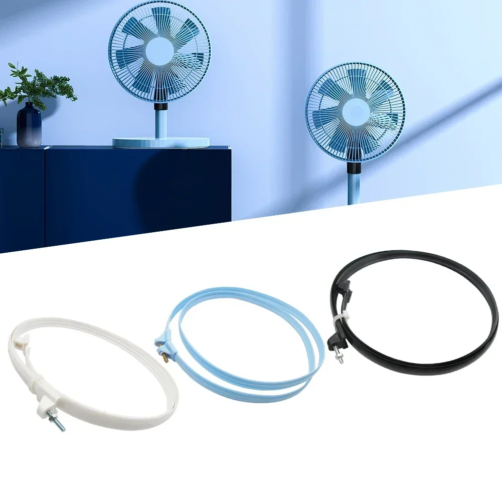 Unfolded Length Floor Fan Floor Fan Fan Grille Floor Fan Plastic Mesh Hoop Small Black Blue Electric Fan Image