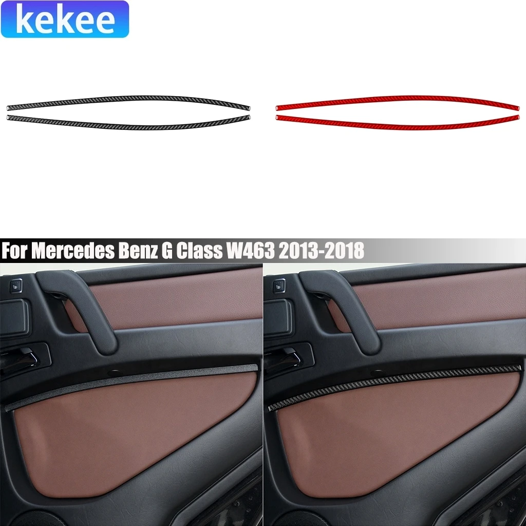 

Углеродное волокно, декоративные полоски для двери, окна, наклейка, автомобильные аксессуары, внутренняя отделка для Mercedes Benz G Class W463 2013-2018