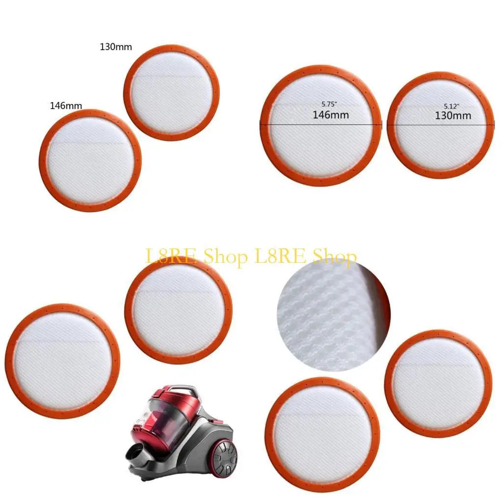 L8RE 146 мм/130 мм промытый вакуумный фильтр для очистки вакуумного фильтра Круглый HV Фильтр хлопковой фильтр.