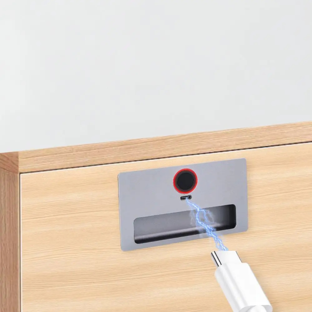 Biometric Cabinet Lock Smart Fingerprint Handle Electronic Security Solution For Home Furniture Office Drawer Storage