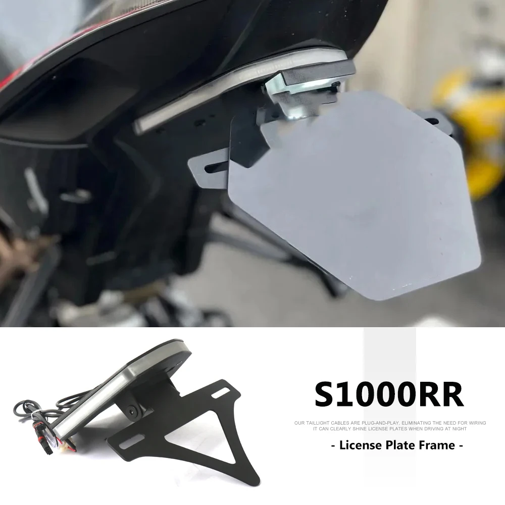 

LED Light Tailstock Bracket 2020-2025 2024 Motorcycle Rear Tail Stock License Plate Holder For BMW S1000RR S 1000 RR S1000 RR