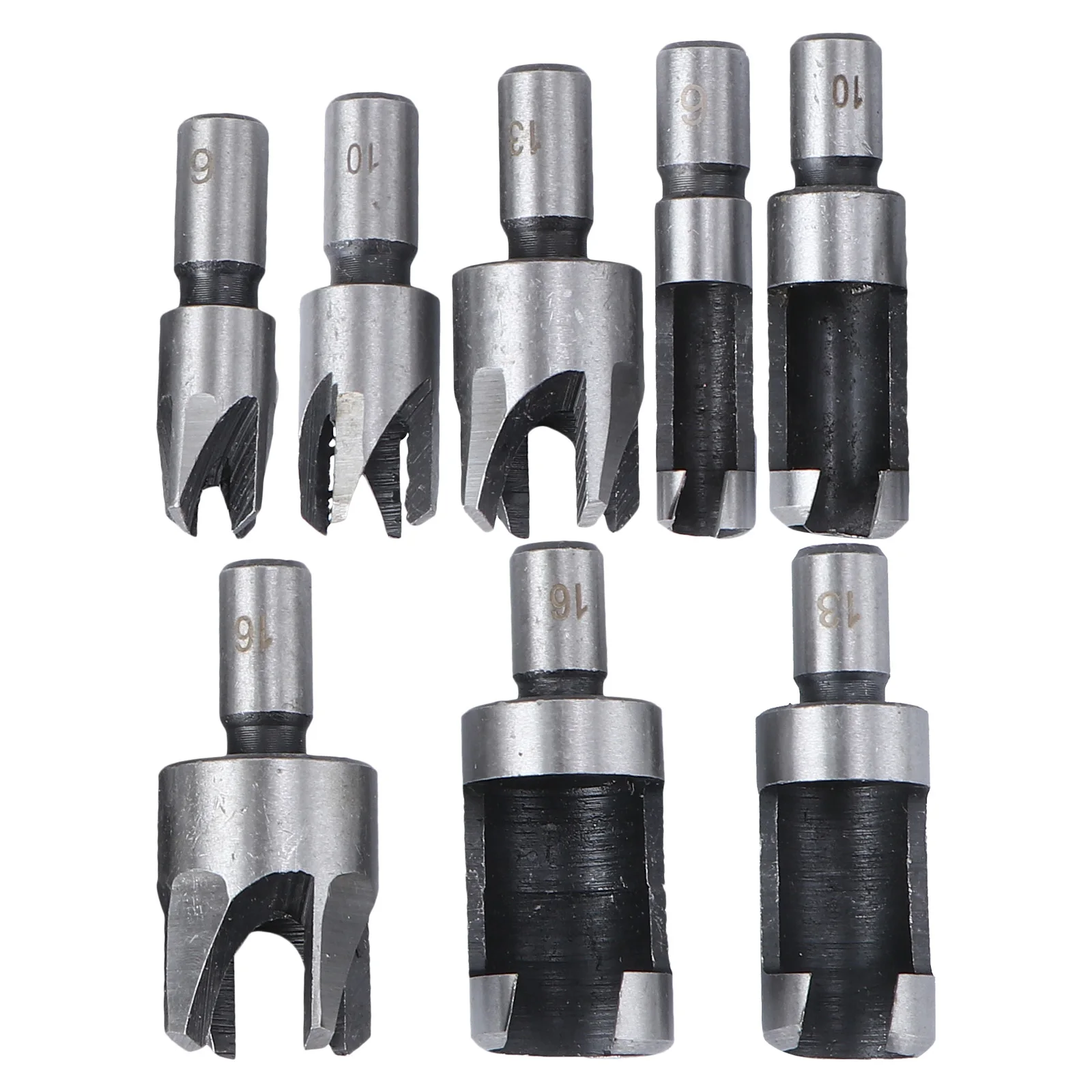 

8PCS/Set Carbon Steel Wood Plug Cutters Straight Tapered Deep Plug Cutters Sets Claw Tool Drill Bits