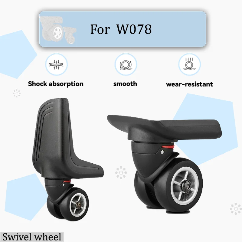 

For W078 Universal Luggage Wheel Set - Heavy-Duty Replacement Kit Durable Materials + Metal Bearings Easy Snap-On Installation