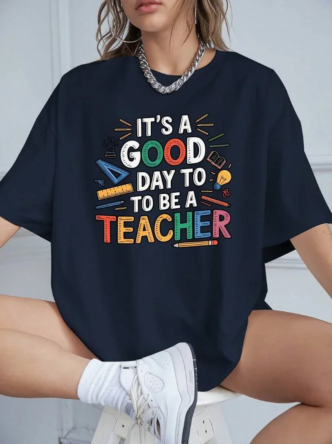 2026 Fashion New Plus Size Women Round Neck T Shirt Summer Graphic Printed Tee Curvy Ladies Daily Casual Basic Top Tee S-7XL