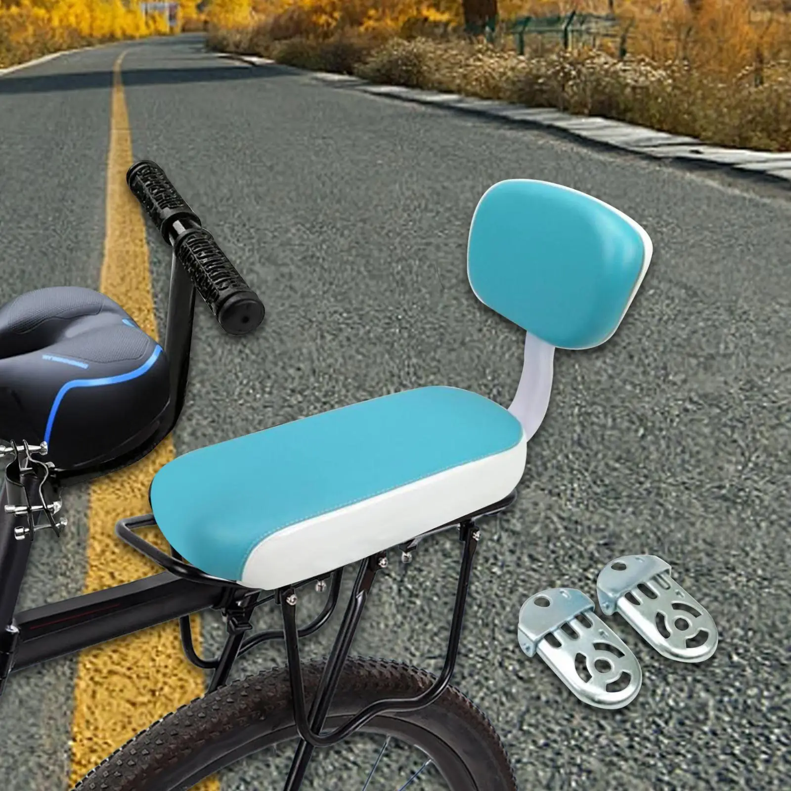 Bicycle Rear Back Seat Cushion for Most Bikes Comfortable Universal Thicken Bike Passenger Seat Shock Absorption Bike Back Seat