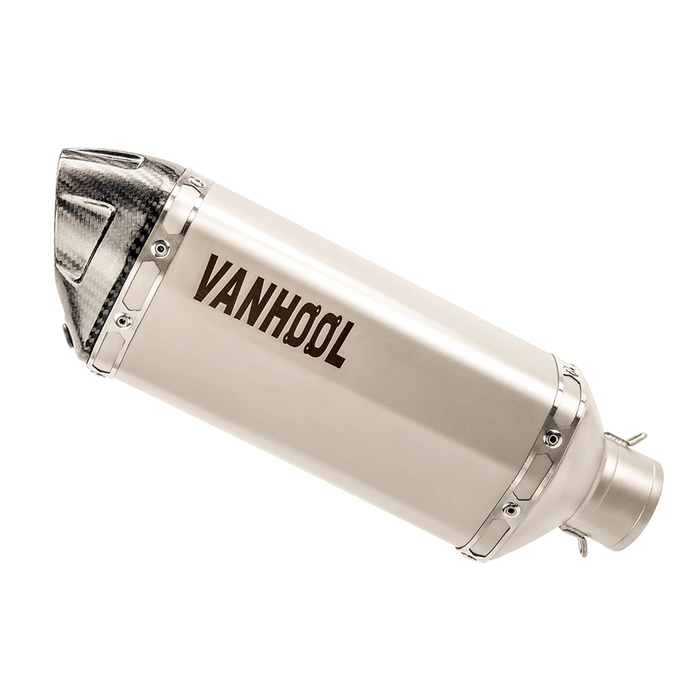 FBB قطع غيار الدراجات النارية عالية الأداء التيتانيوم الفولاذ المقاوم للصدأ ألياف الكربون تعديل نظام ماسورة العادم ل SV1000 #5