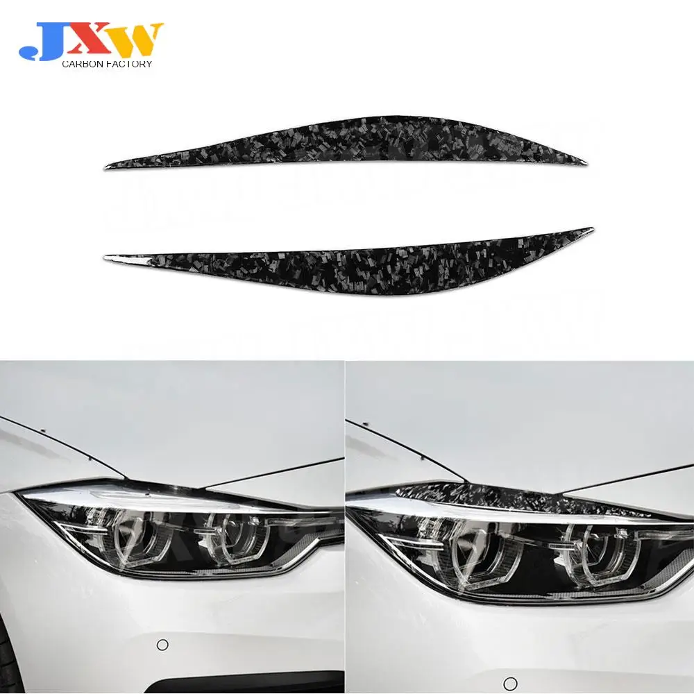 

2PCS/Set Front Lamp Eyebrow Headlight Covers Carbon Fiber for BMW 3 Series F30 2012-2018 Car Styling