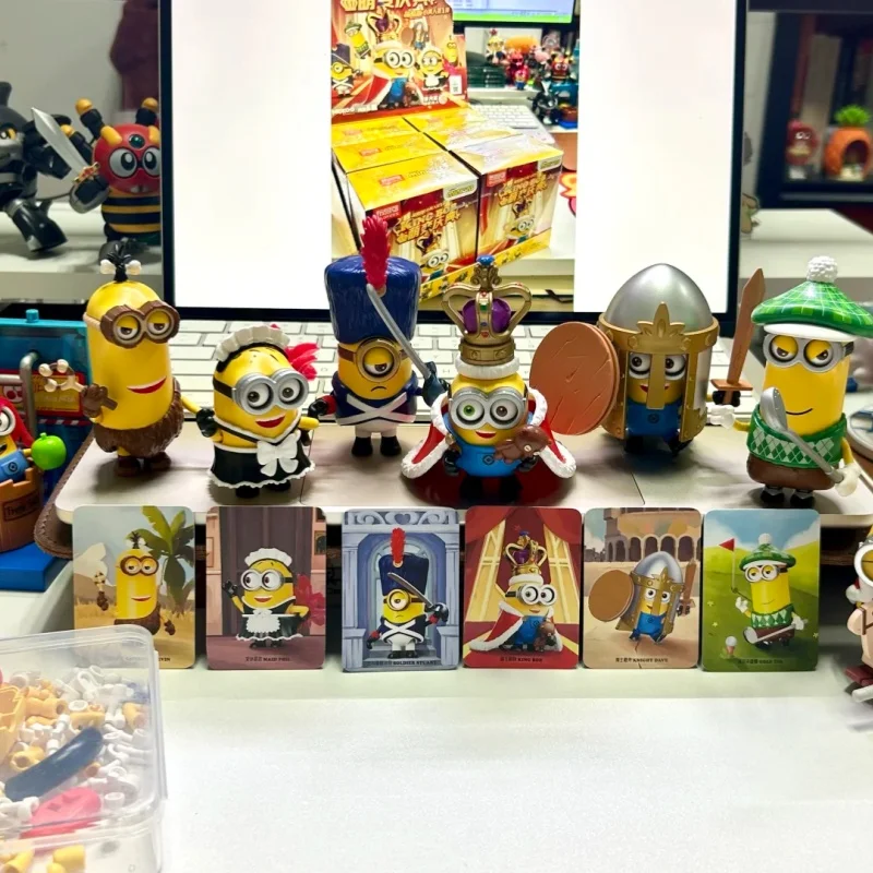 

New Original Blokees Minions Cute And Cool Edition Vol.1 Bob Dave Phil Blind Box Tide Play Minions Action Figures Kids Gifts Toy