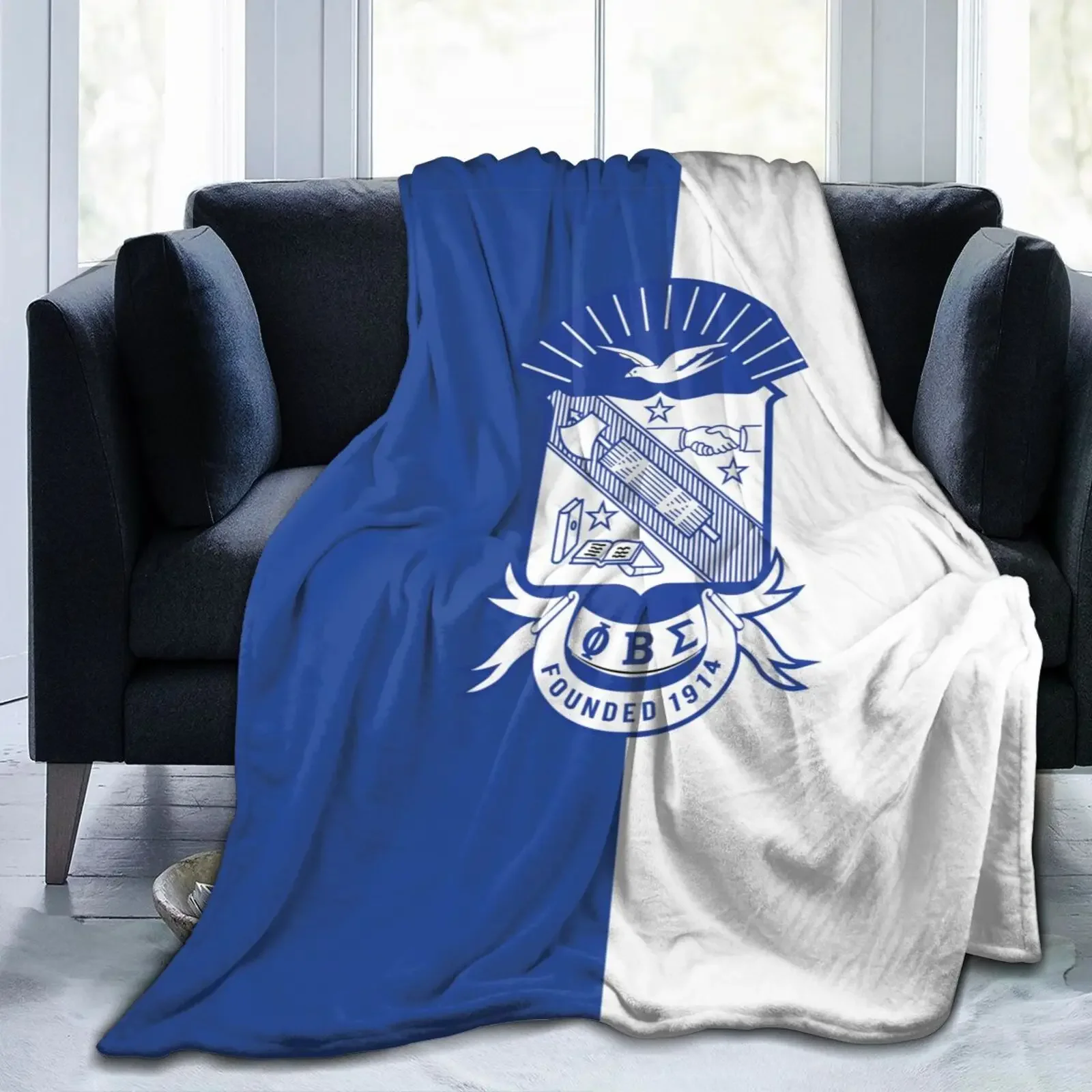 3D Print Phi Beta Sigma Fraternity PBS Blanket Soft Sofa Cover Throw Blanket Fleece Tapestry Warm Bed Blankets for Bedroom Couch