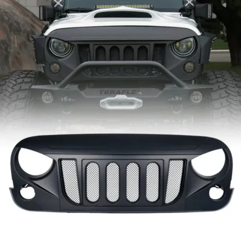 

Suitable Front Black Grille with Mesh 07-17 Rubicon Sahara JK