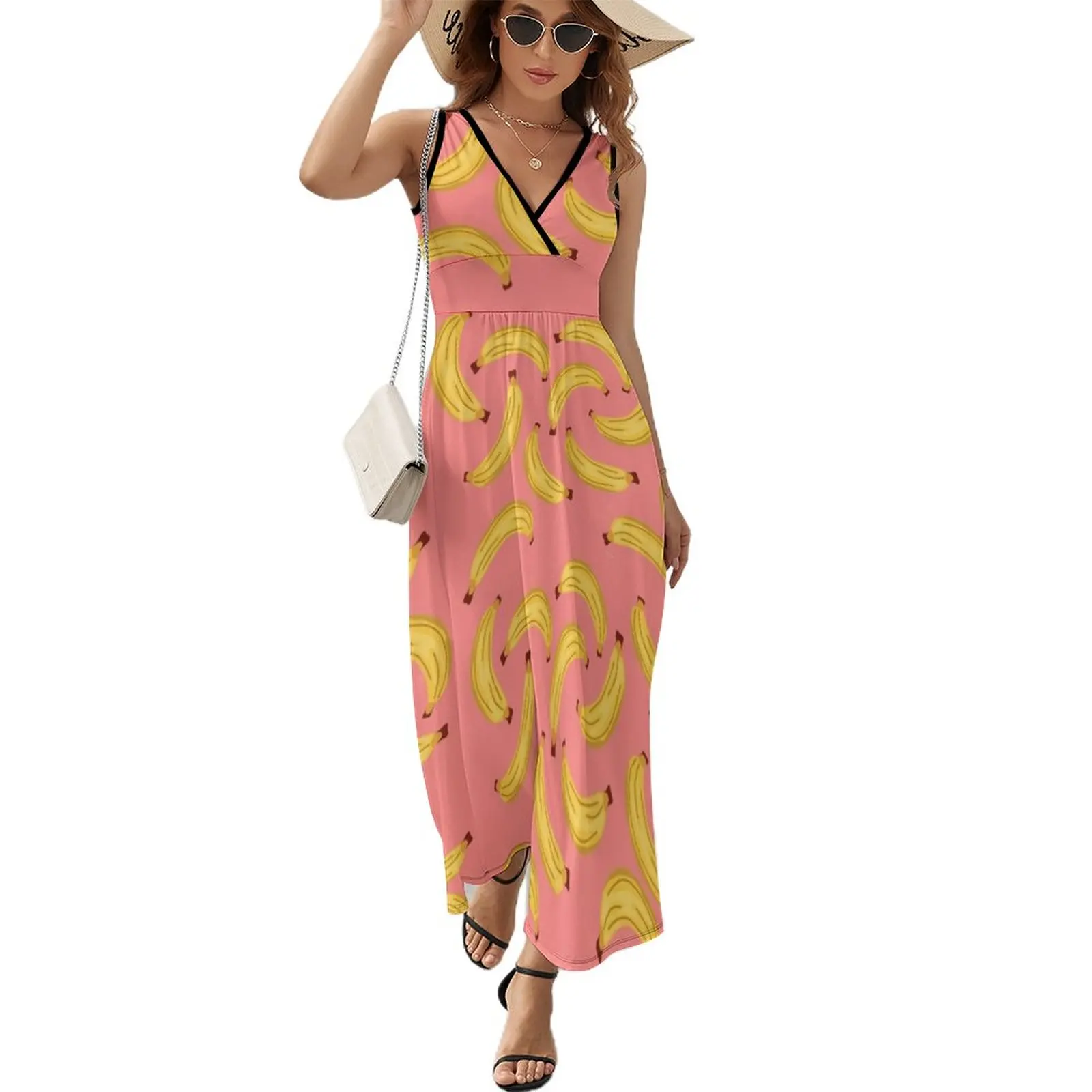 

Banana lover Sleeveless Dress Party dresses Woman clothes summer dress daily