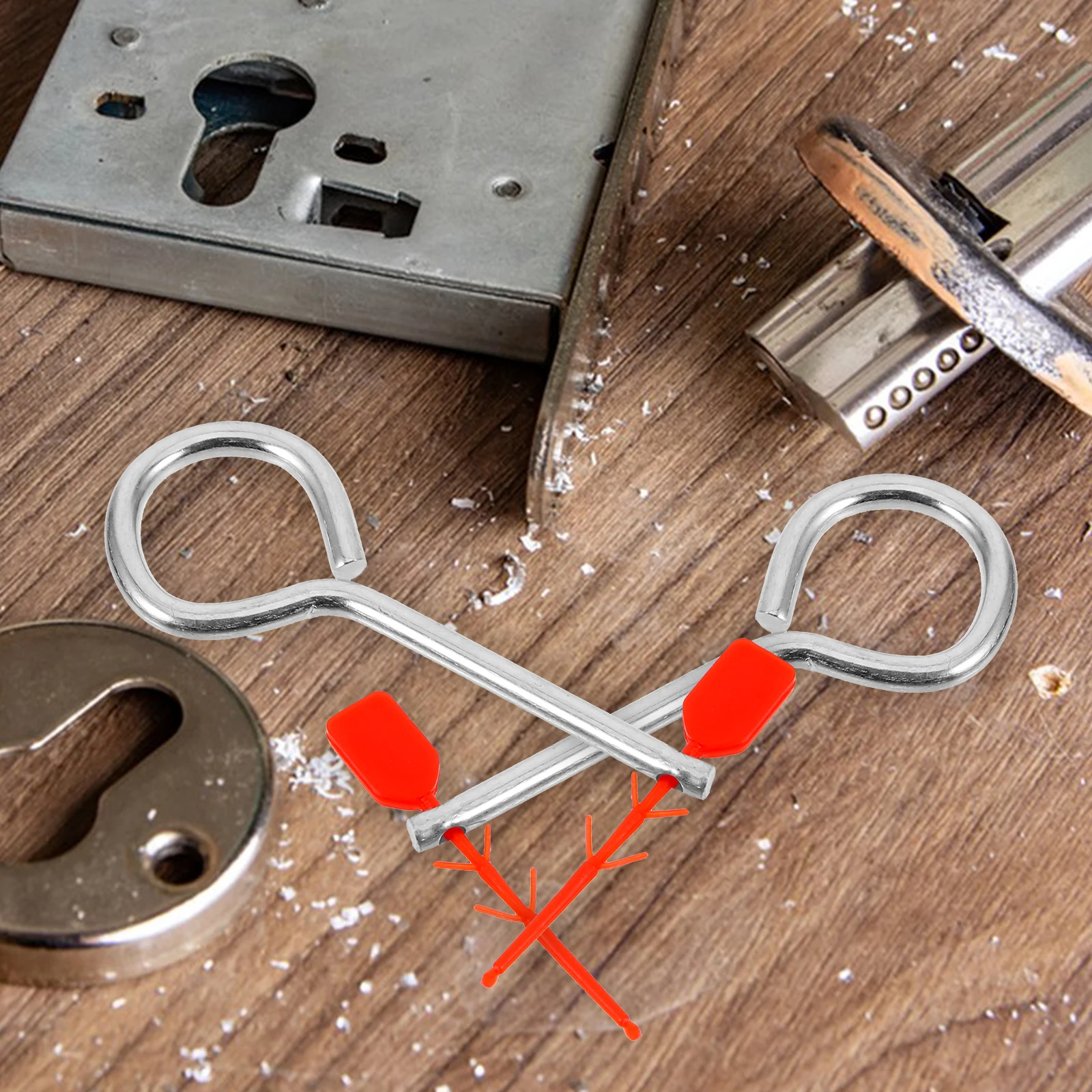 

10pcs Extinguisher Lock Pins Replacement Metal Pull Pins Sturdy Durable for Fire Extinguishers Business Household Public Places