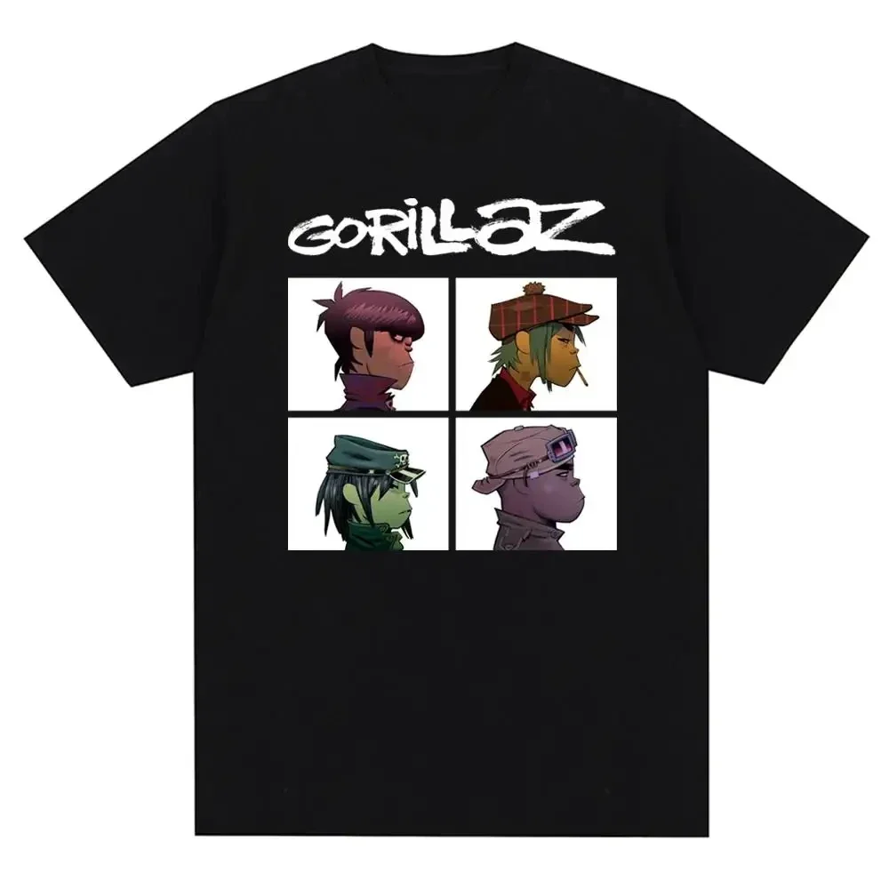 

Band Gorillazs Punk Rock Print T-Shirts Casual Fashion Short Sleeved T Shirts From The 90S Are Available For Both Men And Women